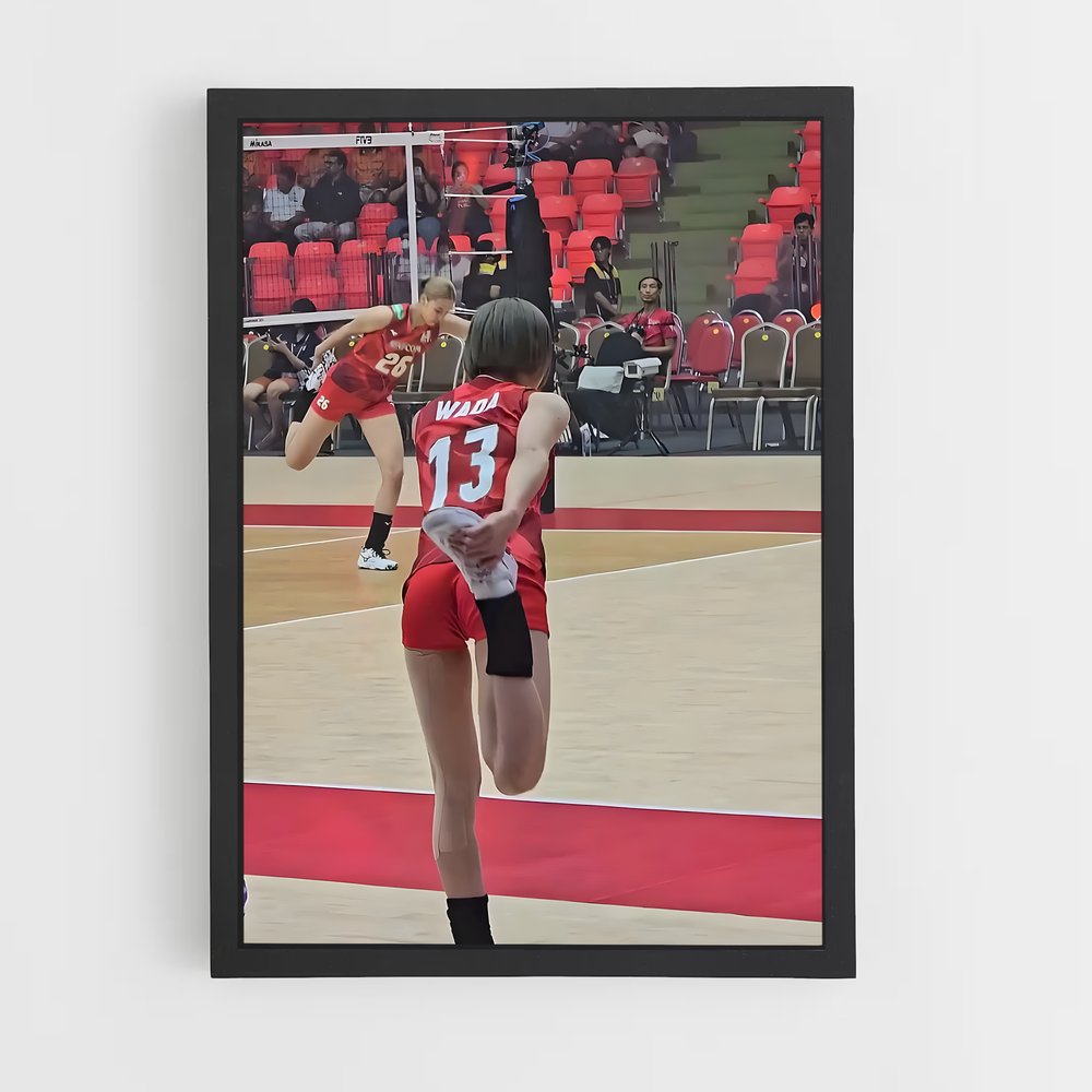 Poster Pouvoir Rouge – affiche Volleyball (vue 2)